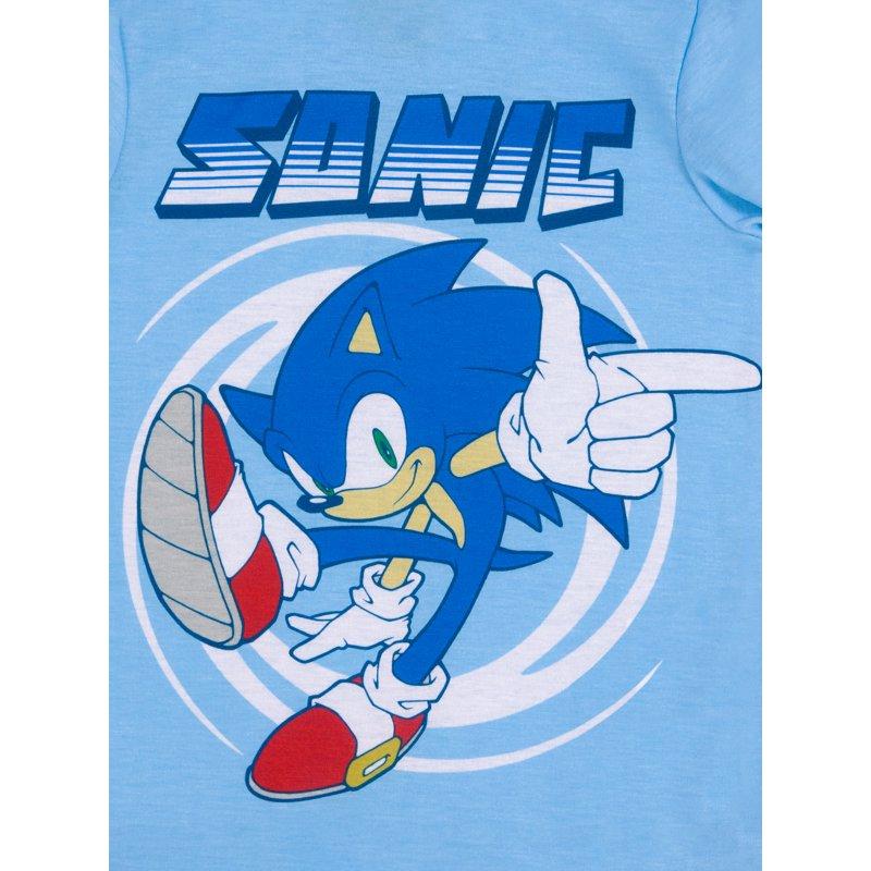 Sonic The Hedgehog Boys Short Sleeve Top And Sleep Pants Pajama Set 2-Piece Sizes 4-16