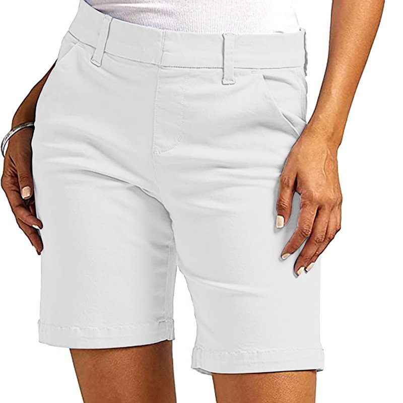 Sovlvnd Womens Stretch Shorts Plus Size Thin Waist Regular Fit Hiking Workout Shorts With Pockets