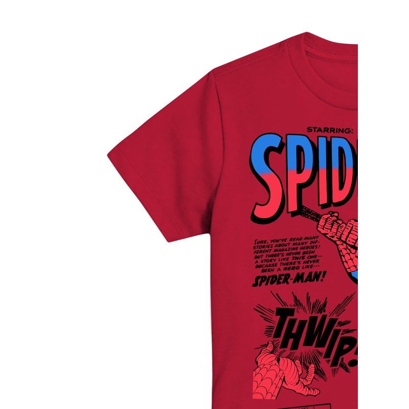 Spider-Man Boys Nation Sensation Graphic Tee With Short Sleeves Sizes 4-18