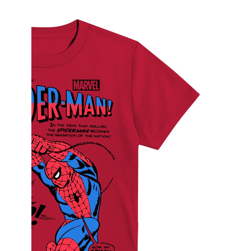 Spider-Man Boys Nation Sensation Graphic Tee With Short Sleeves Sizes 4-18