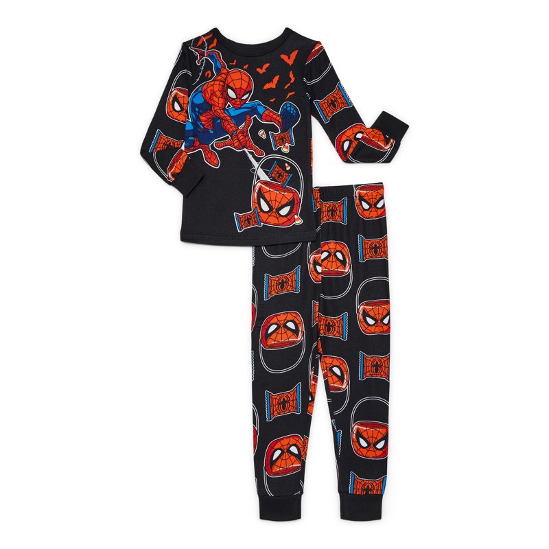 Spiderman Boys Long Sleeve and Pant Pajama Set Sizes 4-10