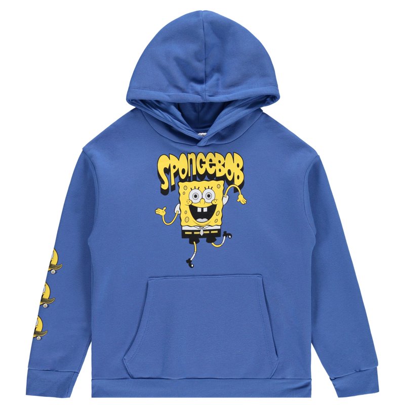 SpongeBob SquarePants Boys Pullover Hoodie - Little and Big Boys Sizes 4-20 Blue