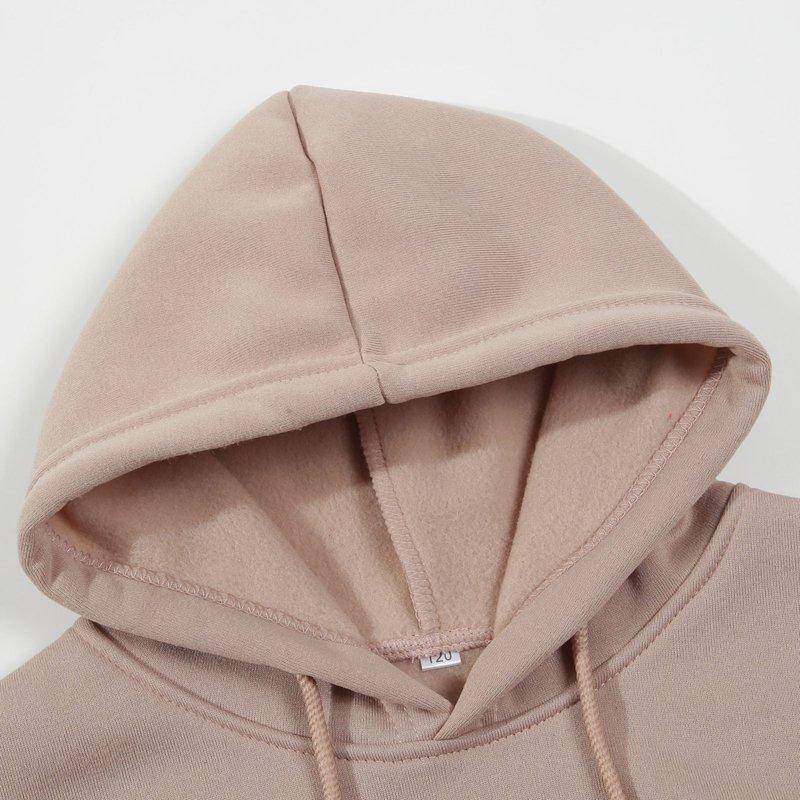 Staki Boys Sweatsuit Boy's 2 Piece Outfits Colorful Graphic Print Long Sleeve Hoodie And Sweatpants Set Tracksuit(Khaki 6-7 Years)