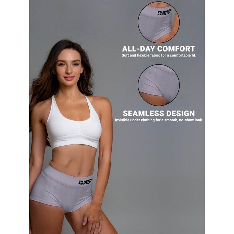 Starter Women's Seamless Boyshort Underwear 6-pack