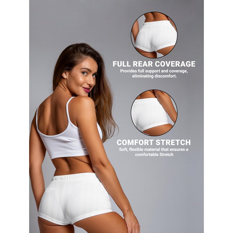 Starter Women's Seamless Boyshort Underwear 6-pack