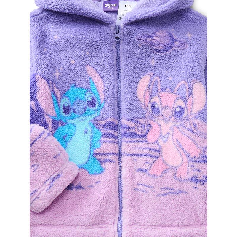 Stitch Girl's Plush Sherpa Jacket Sizes 4-12