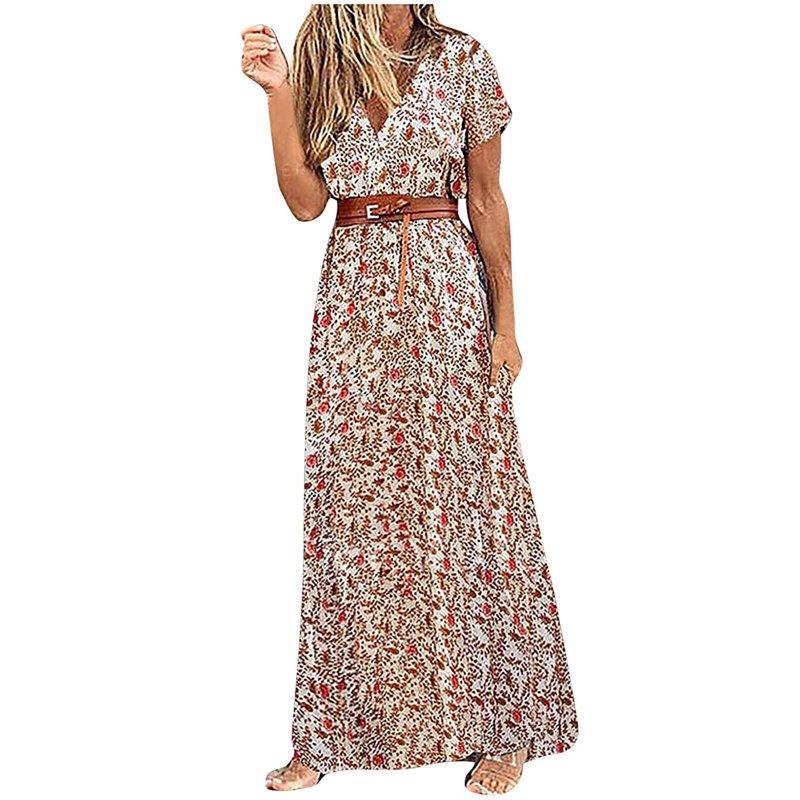 Summer Dresses For Women 2024 Casual Flowy Sun Dress Beach Vacation Dress