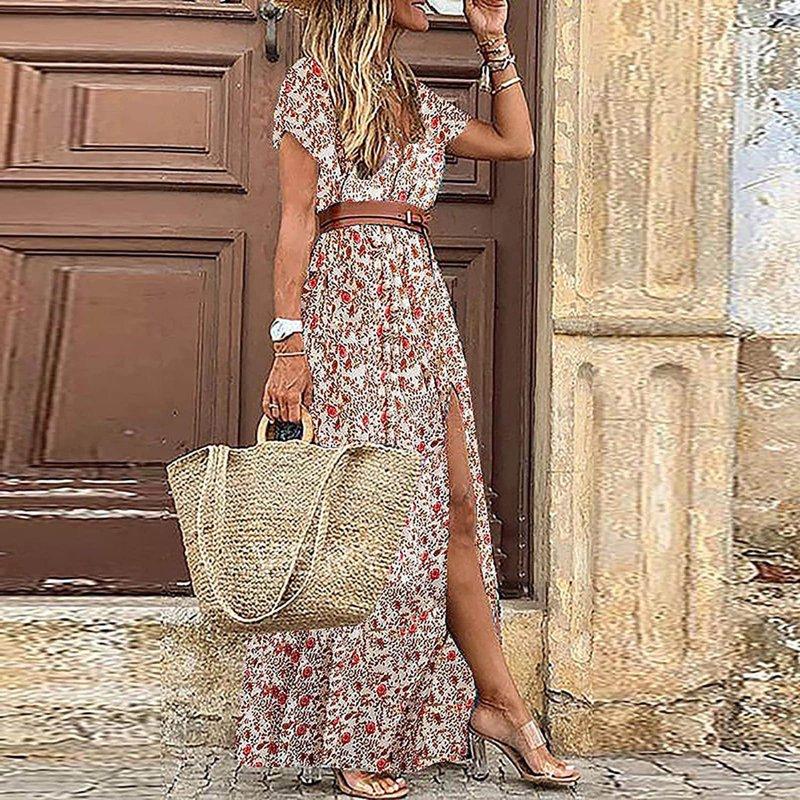 Summer Dresses For Women 2024 Casual Flowy Sun Dress Beach Vacation Dress