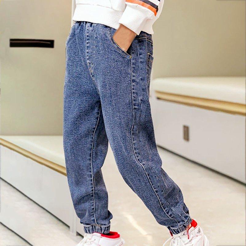 Summer Saving Clearance WRKEKC Pants For Boys Spring And Summer Children's Boys' Basic Casual Solid Long Pocket Jeans