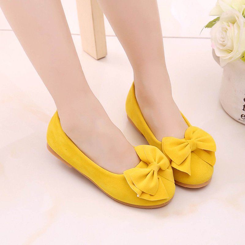 Summer Savings Clearance AKAFMK Girls Sandals Dress Shoes For Girls Toddler Shoes Baby Girls Cute Fashion Bow Hollow Out Non-slip Princess Shoes Yellow Sizes 6-12