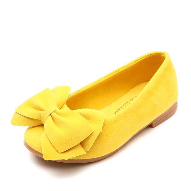 Summer Savings Clearance AKAFMK Girls Sandals Dress Shoes For Girls Toddler Shoes Baby Girls Cute Fashion Bow Hollow Out Non-slip Princess Shoes Yellow Sizes 6-12