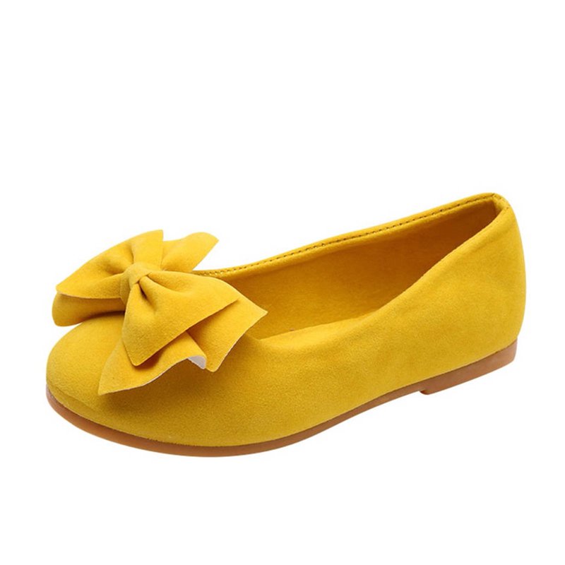 Summer Savings Clearance AKAFMK Girls Sandals Dress Shoes for Girls Toddler Shoes Baby Girls Cute Fashion Bow Hollow Out Non-slip Princess Shoes Yellow Sizes 6-12