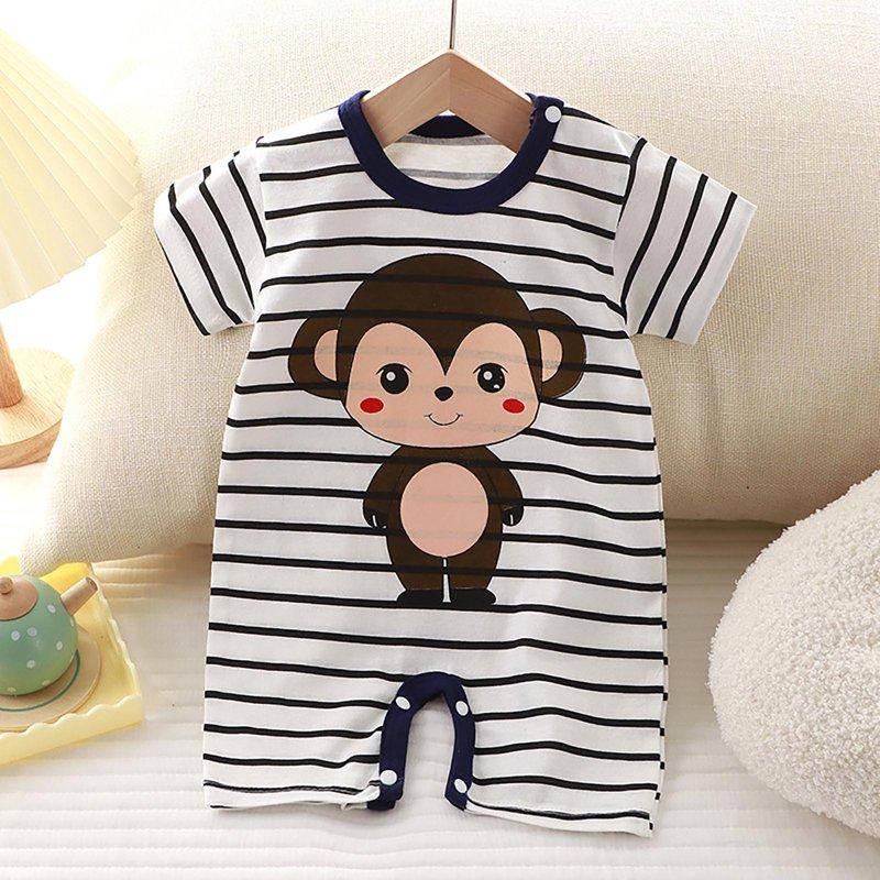 Summer Savings Clearance BXSRUTA Baby Boy Girl Romper Summer Clothing Newborn Baby Cotton Short Sleeve Thin Crawling Suit Baby Onesie Ha Clothes Baby Clothes 18M