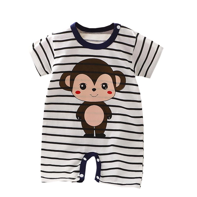 Summer Savings Clearance BXSRUTA Baby Boy Girl Romper Summer Clothing Newborn Baby Cotton Short Sleeve Thin Crawling Suit Baby Onesie Ha Clothes Baby Clothes 18M