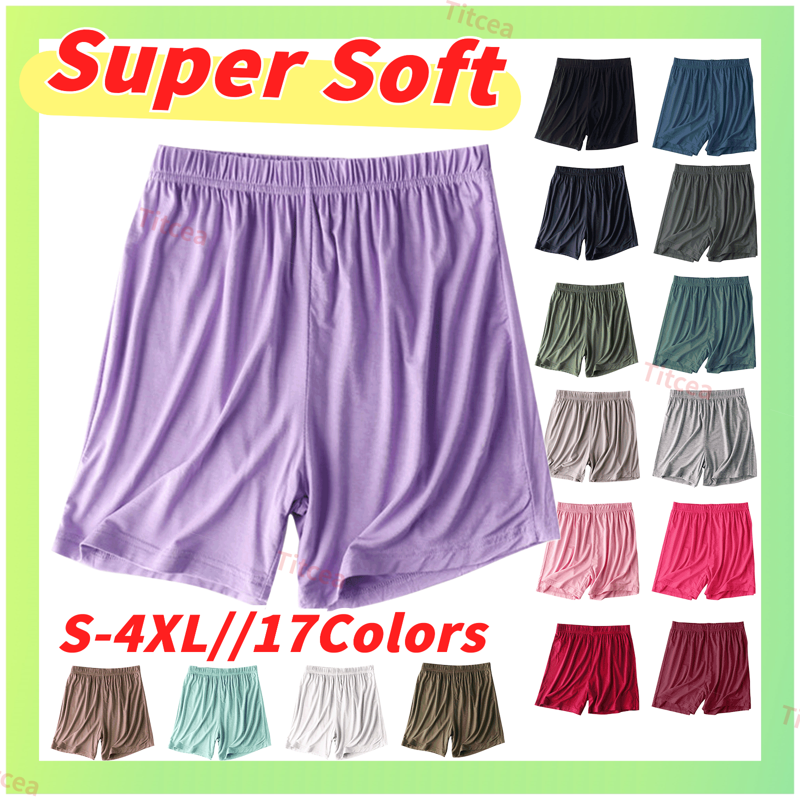 Summer Savings Clearance Titcea Women's Shorts Plus Size Cotton Solid Color Thin Sleep Shorts Loose Comfort Summer Casual Home Shorts Gifts for Mom/Her