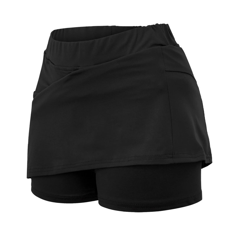Summer Savings Clearance Women's High Waisted Tennis Skirts Tummy Control Pleated Golf Skorts Skirts For Women With Shorts Pockets Black Tennis Skirts For Women L