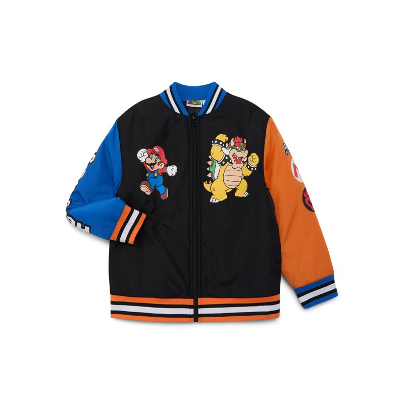 Super Mario and Bowser Boys Bomber Jacket Sizes 4-12