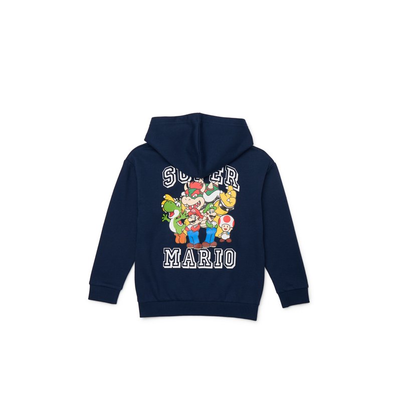 Super Mario Boys Pullover Hoodie With Long Sleeves Sizes 4-18