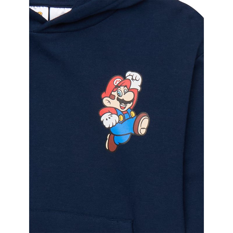 Super Mario Boys Pullover Hoodie With Long Sleeves Sizes 4-18