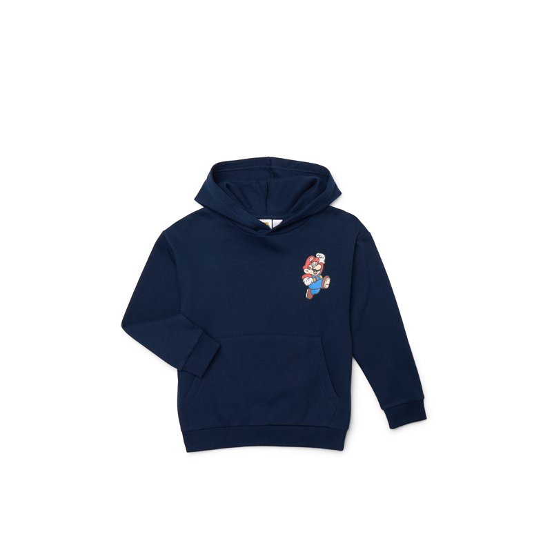 Super Mario Boys Pullover Hoodie with Long Sleeves Sizes 4-18