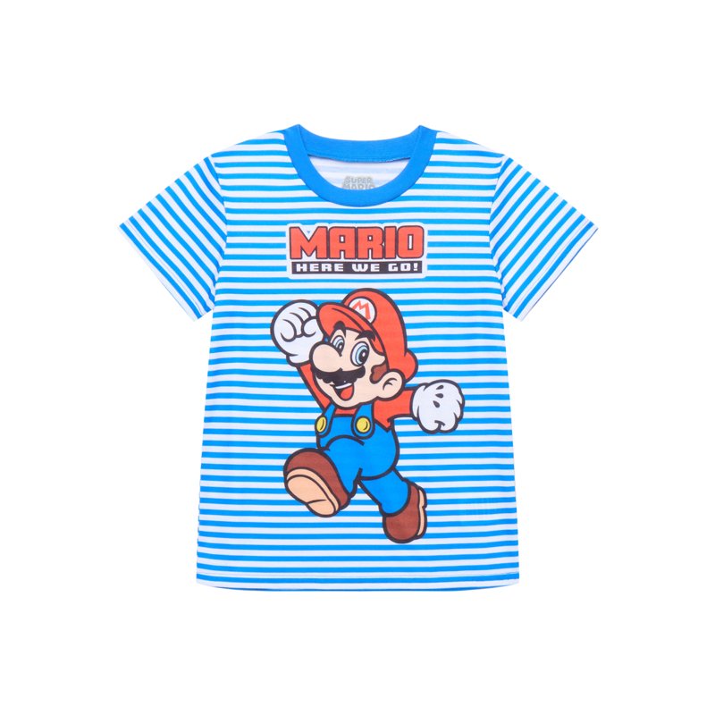 Super Mario Boys' Tee And Shorts Pajama Set 2-Piece Sizes 4-12