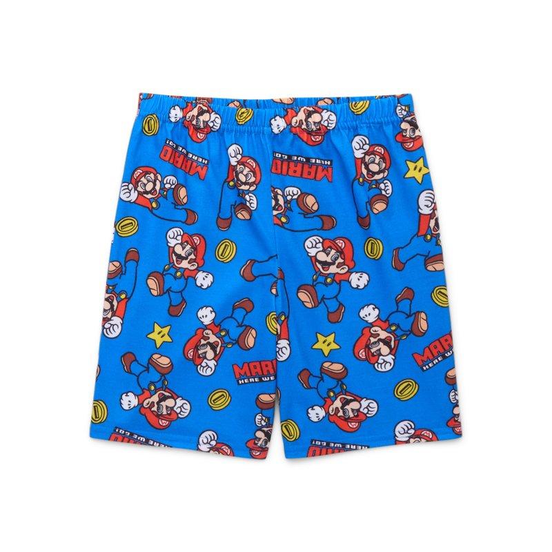 Super Mario Boys' Tee And Shorts Pajama Set 2-Piece Sizes 4-12