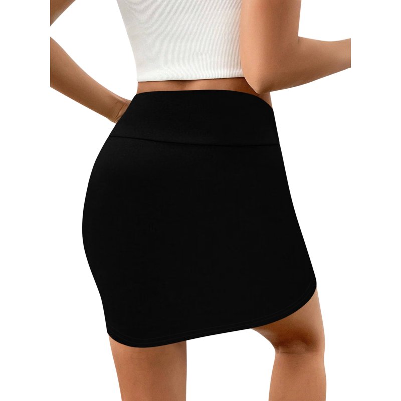 Sweet Hearts Bodycon Black Mini Skirt For Women- High Waist Womens Skirt Made In USA