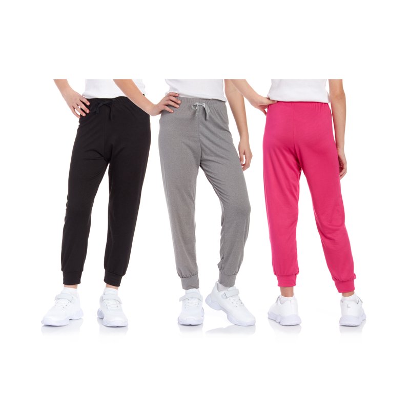 Sweet Hearts Girls' Sweatpants - Lightweight Super Soft Joggers - Athletic Performance Pants (3 Pack)