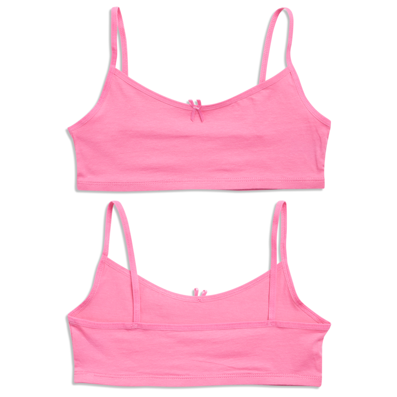 Sweet & Sassy Girls Cotton Spandex Cami Crop Training Bra (10 Pack)
