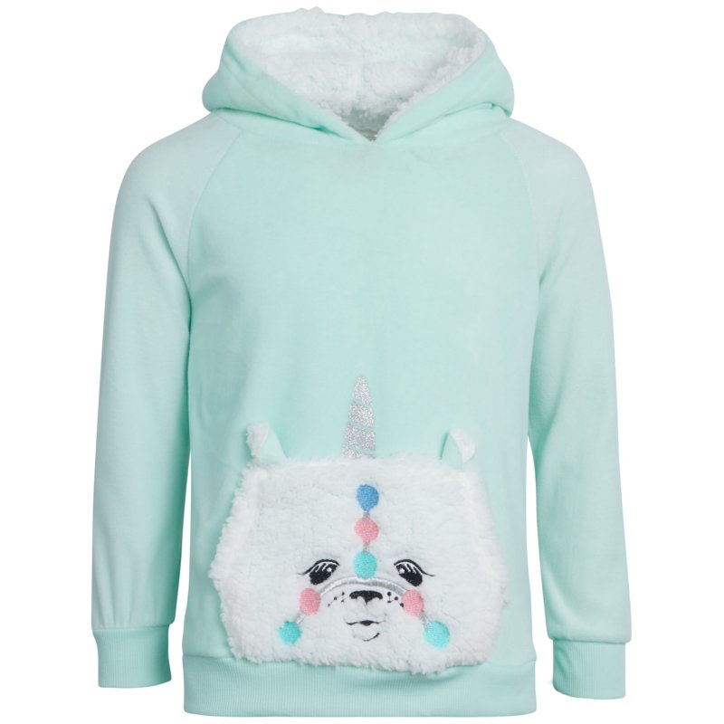 Sweet & Sassy Girls' Pajama Set - 2 Piece Velour Critter Sleep Shirt And Pajama Bottoms