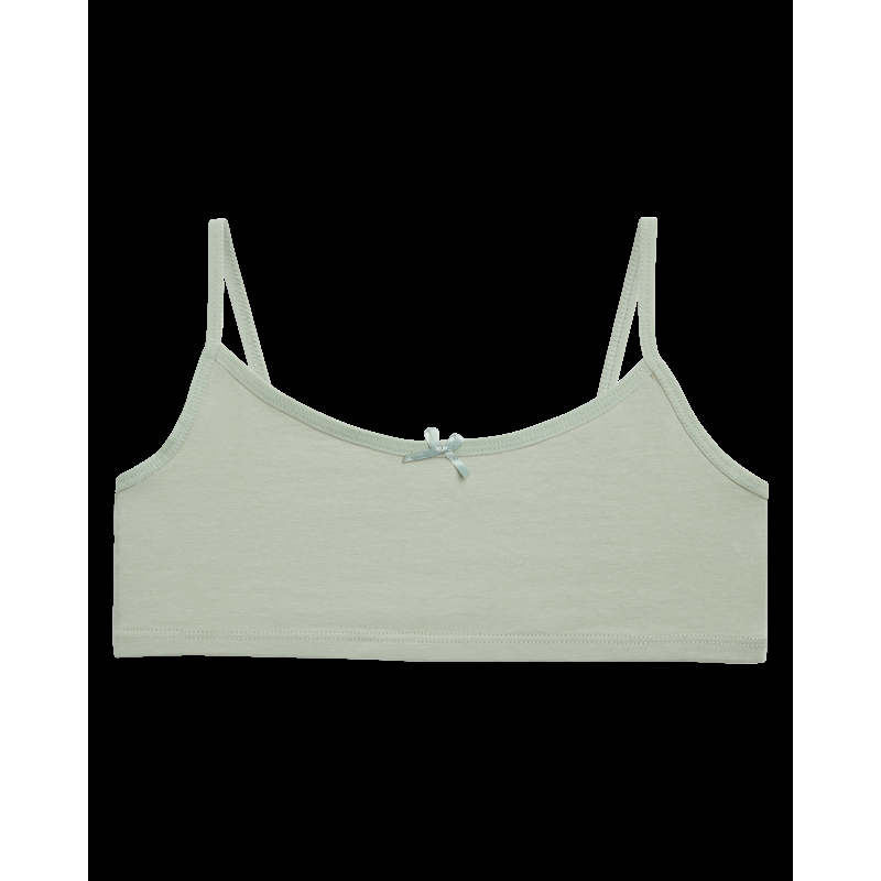 Sweet & Sassy Girls’ Training Bra – 5 Pack Cotton Stretch Crop Cami Bralette (S-L)