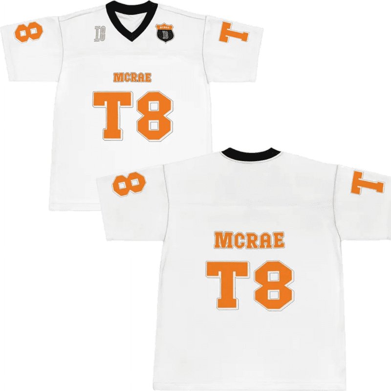 Tate Mcrae Football Jersey 2025 Miss Possessive Tour Tshirt Short Sleeve Vneck Tshirt Men/women Novelty Top