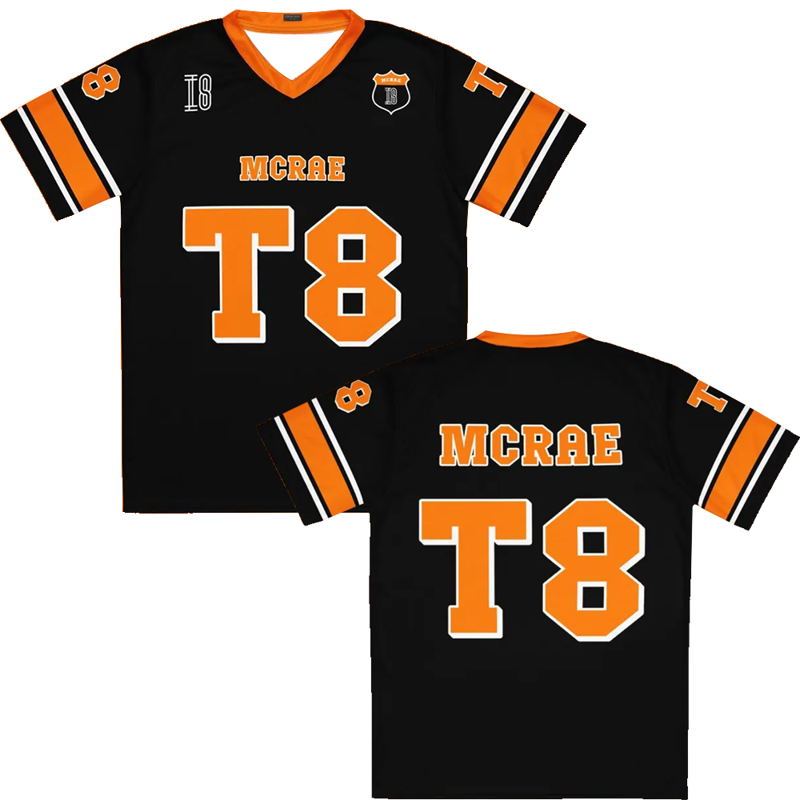 Tate Mcrae Football Jersey 2025 Miss Possessive Tour Tshirt Short Sleeve Vneck Tshirt Men/women Novelty Top