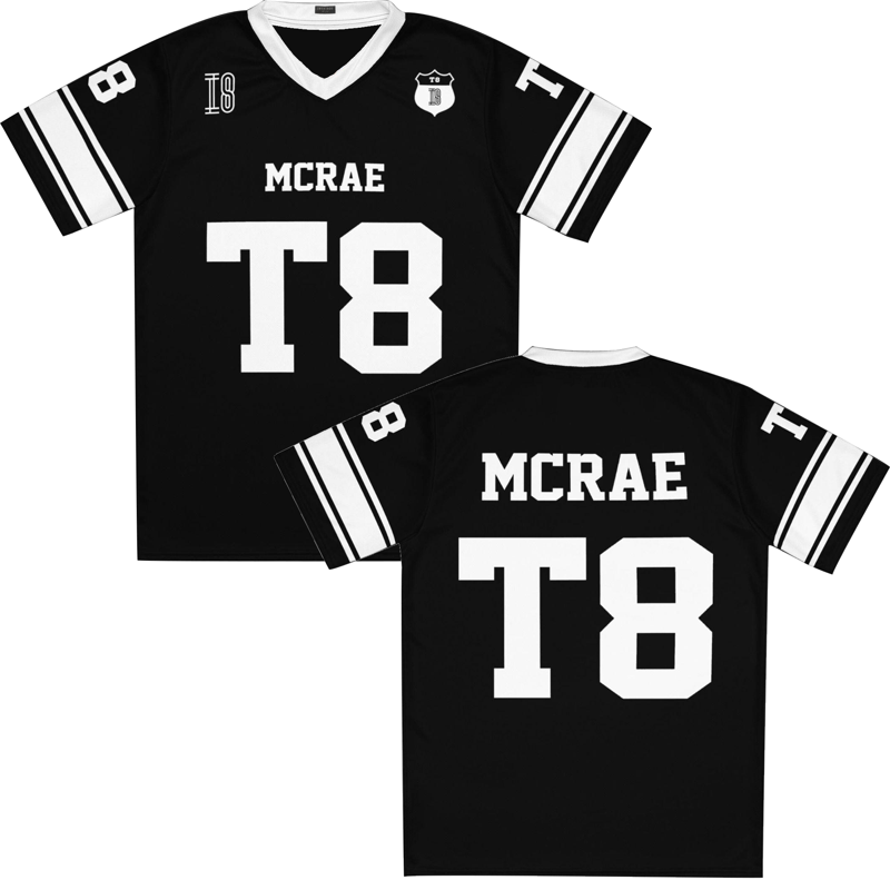 Tate Mcrae Football Jersey 2025 Miss Possessive Tour Tshirt Short Sleeve Vneck Tshirt Men/women Novelty Top