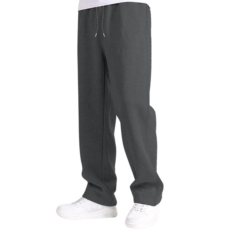 Tdoqot Boys Sweatpants With Pockets- Baggy Elastic Waist Casual Quick-Dry Kids Wide Leg Pants Dark Gray Size 10