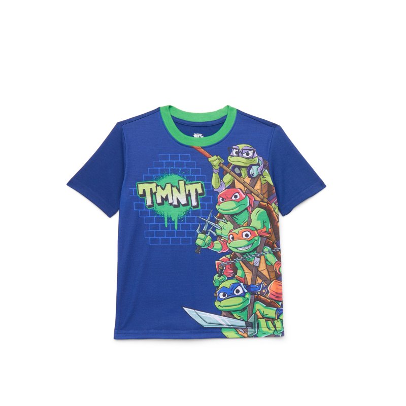 Teenage Mutant Ninja Turtles Boys Graphic Print Tee And Shorts Sleep Set 2-Piece Sizes 4-12