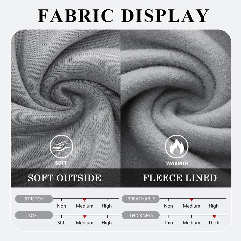 TEMOFON Fall Pants For Women Wide Leg Pants Fall Pants With Pockets Elastic Waistband Comfy Pants Women Winter Lounge Fleece - Lined Pants Light Grey M