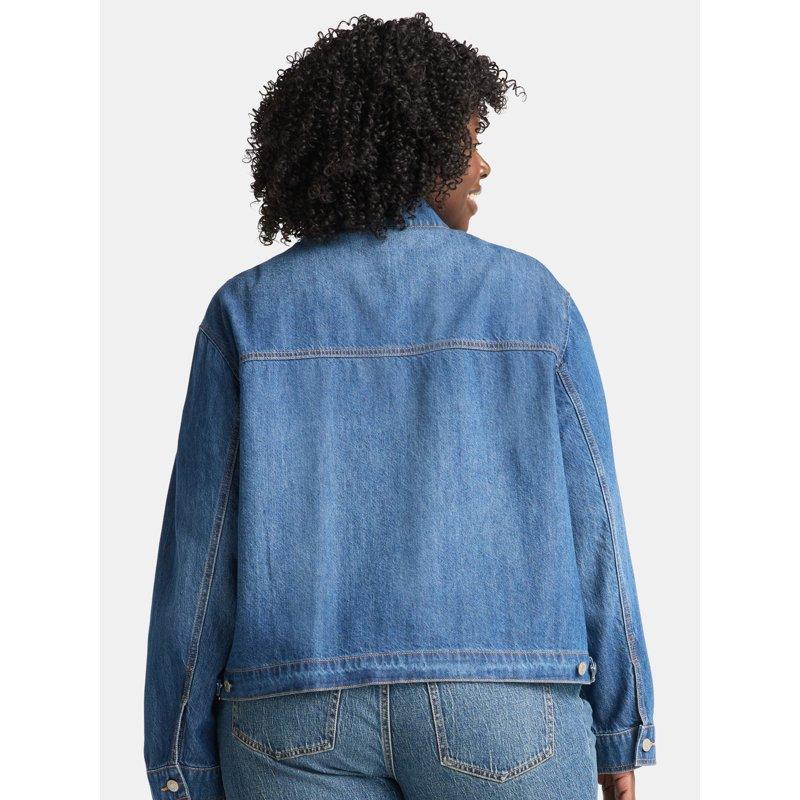 Terra & Sky Women's Plus Denim Utility Jacket Sizes 0X-5X