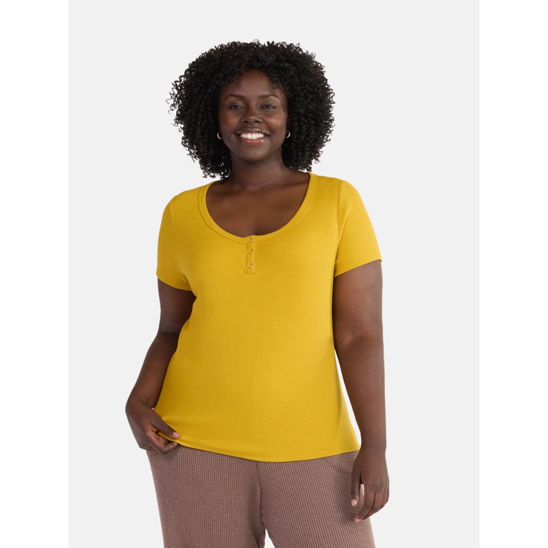 Terra & Sky Women’s Plus Rib Tee Sizes 0X-5X
