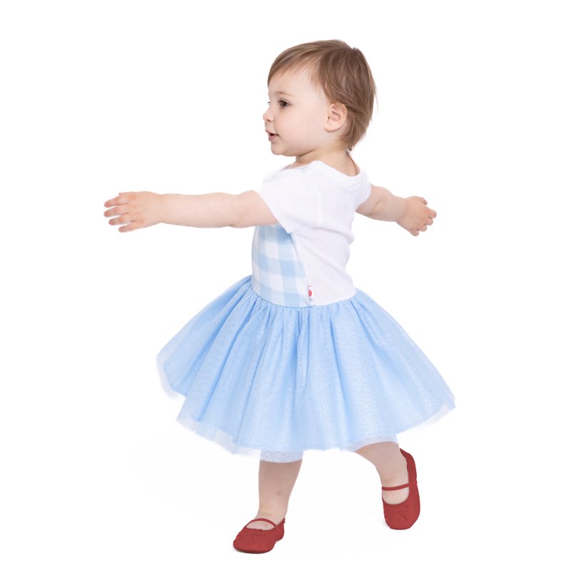 The Wizard Of Oz Toddler Girl Dorothy Cosplay Sweater Dress Sizes 12M-5T