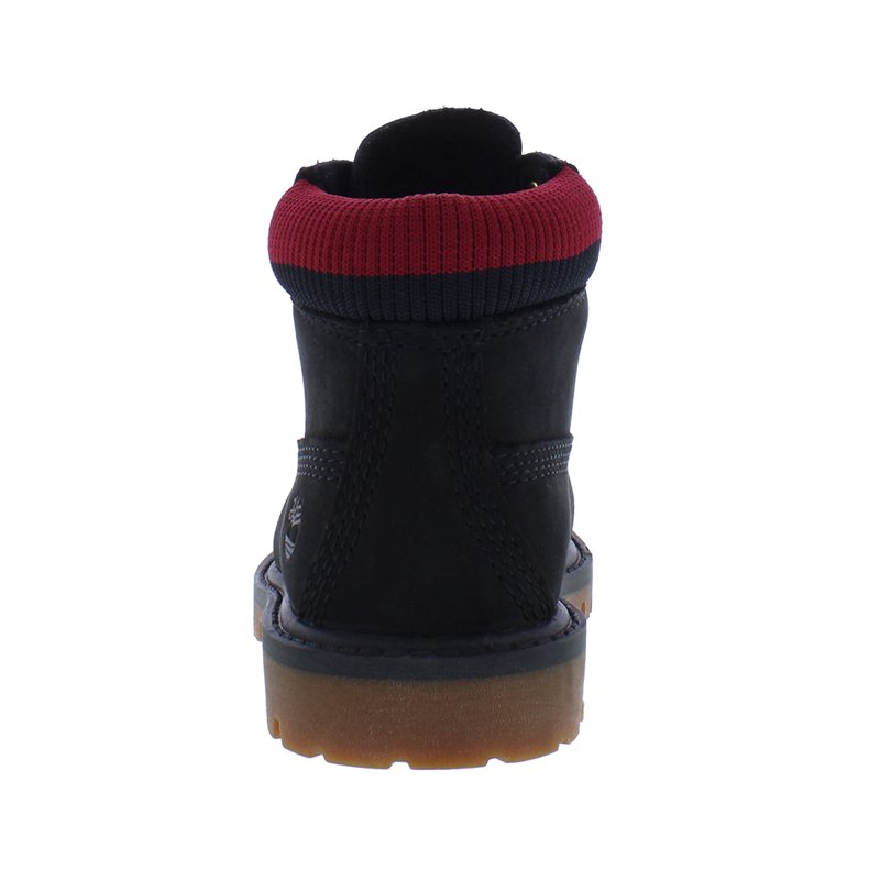 Timberland 6 Inch Premium Waterproof Boots Infant/Toddler Shoes Size 8 Color: Black/Nubuck/Red
