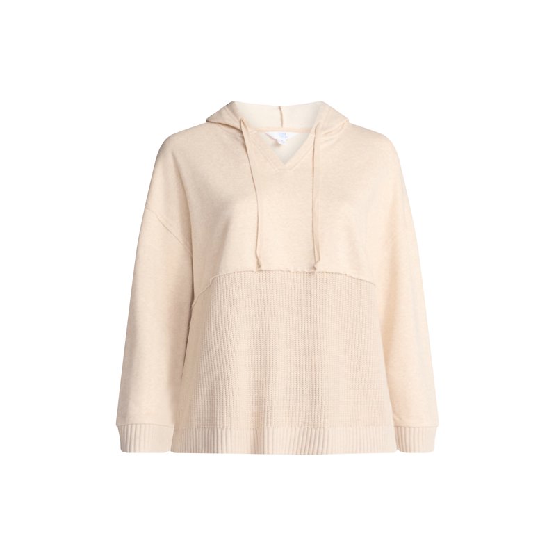 Time And Tru Women's And Women's Plus Fashion Mixed Media Hoodie Sizes XS-4X