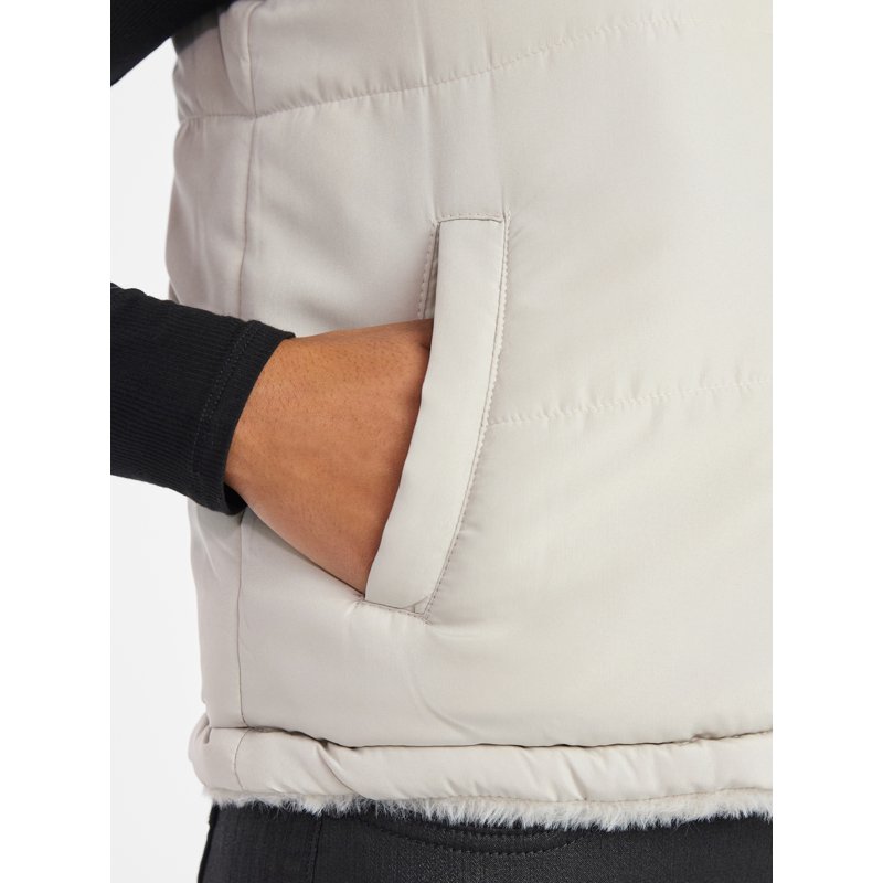 Time And Tru Women's And Women's Plus Faux Fur Reversible Vest Sizes XS-2X