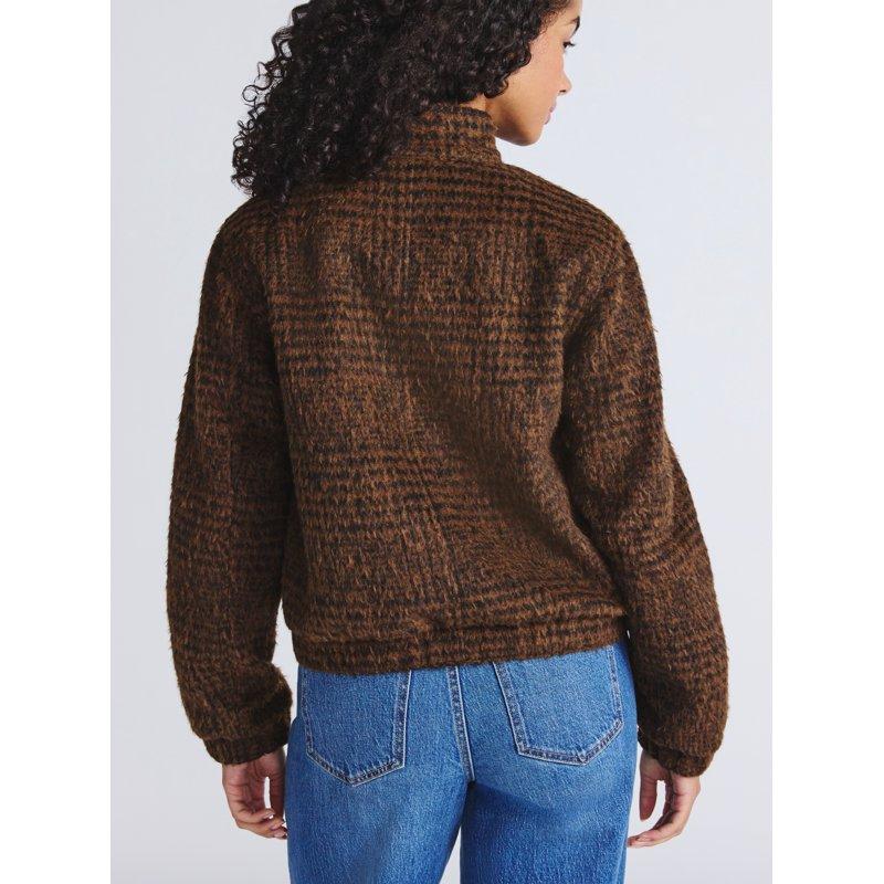 Time And Tru Women's And Women's Plus Faux Wool Bomber Jacket Sizes XS-2X