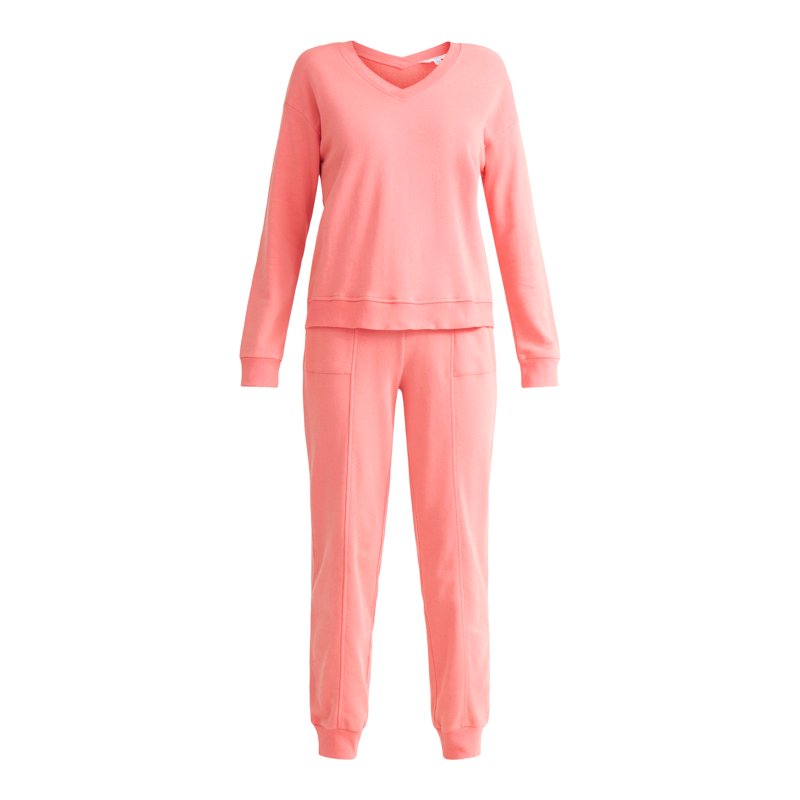 Time And Tru Women's And Women’s Plus French Terry Sweatshirt And Joggers Set 2-Piece Sizes XS-4X