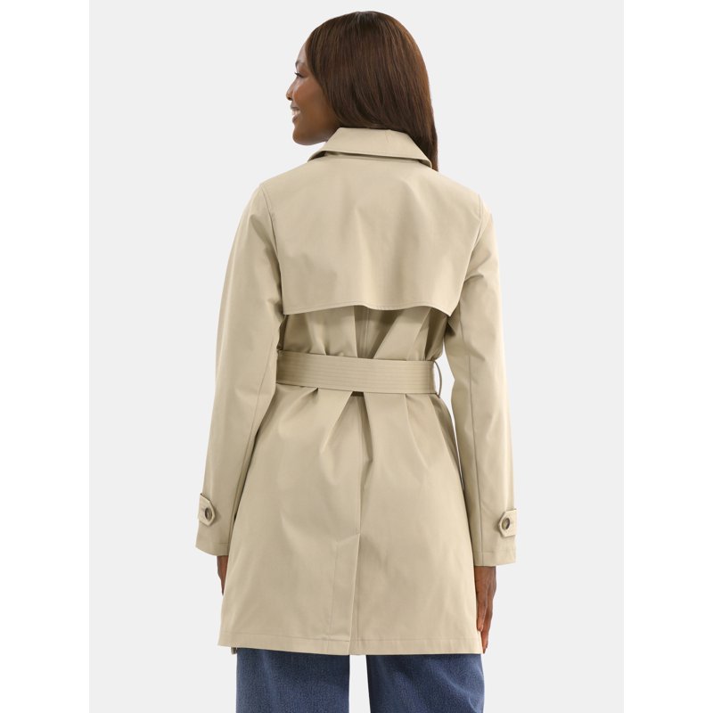 Time And Tru Women's Belted Trench Coat Midweight Sizes XS-2X