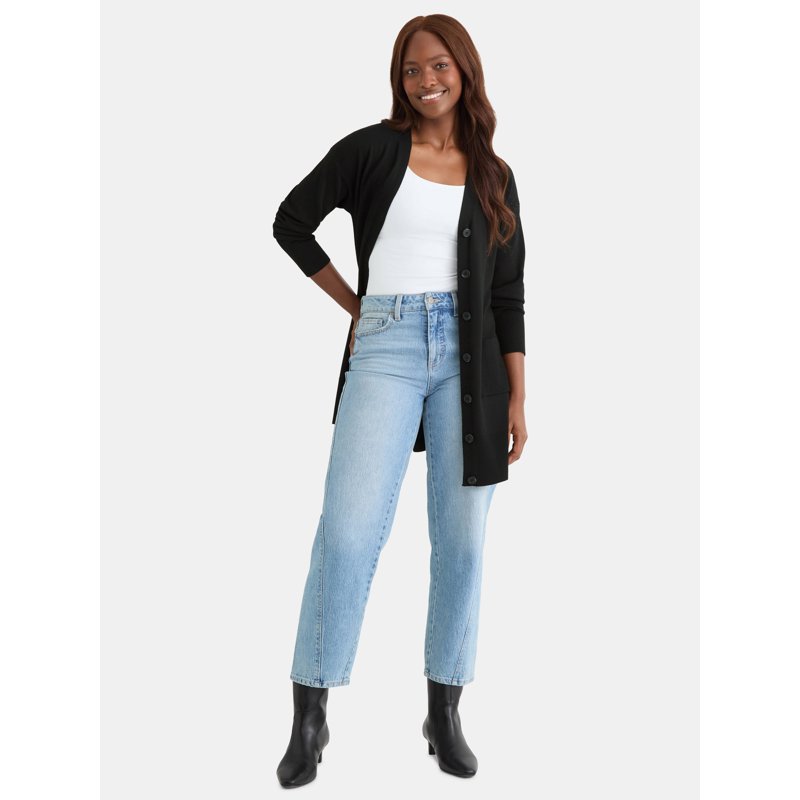 Time And Tru Women’s Button Front Cardigan Sweater Sizes XS-XXXL