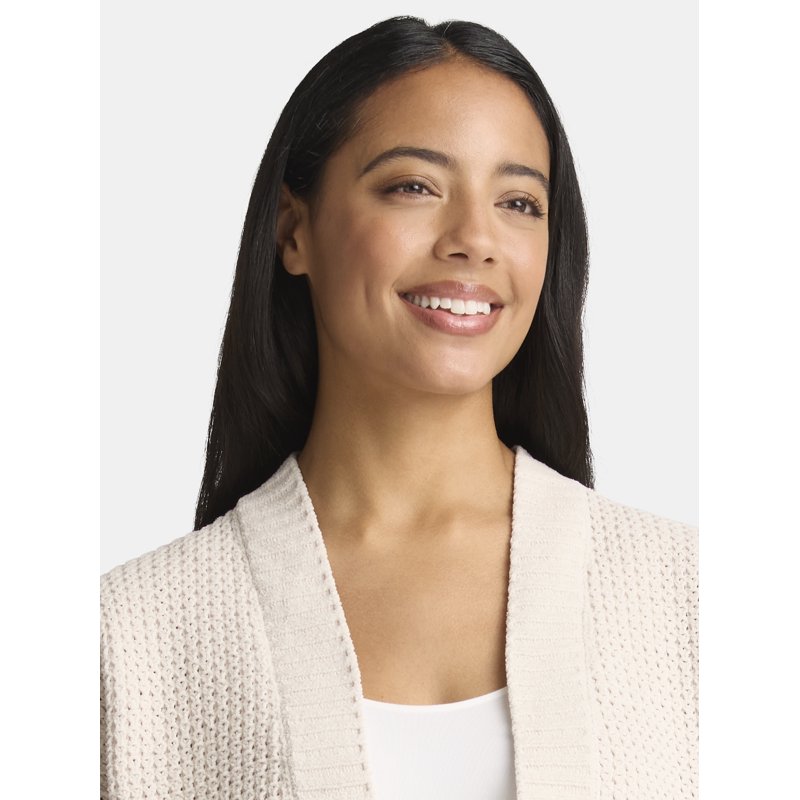 Time And Tru Women's Chenille Cardigan Sweater Midweight Sizes XS-XXXL