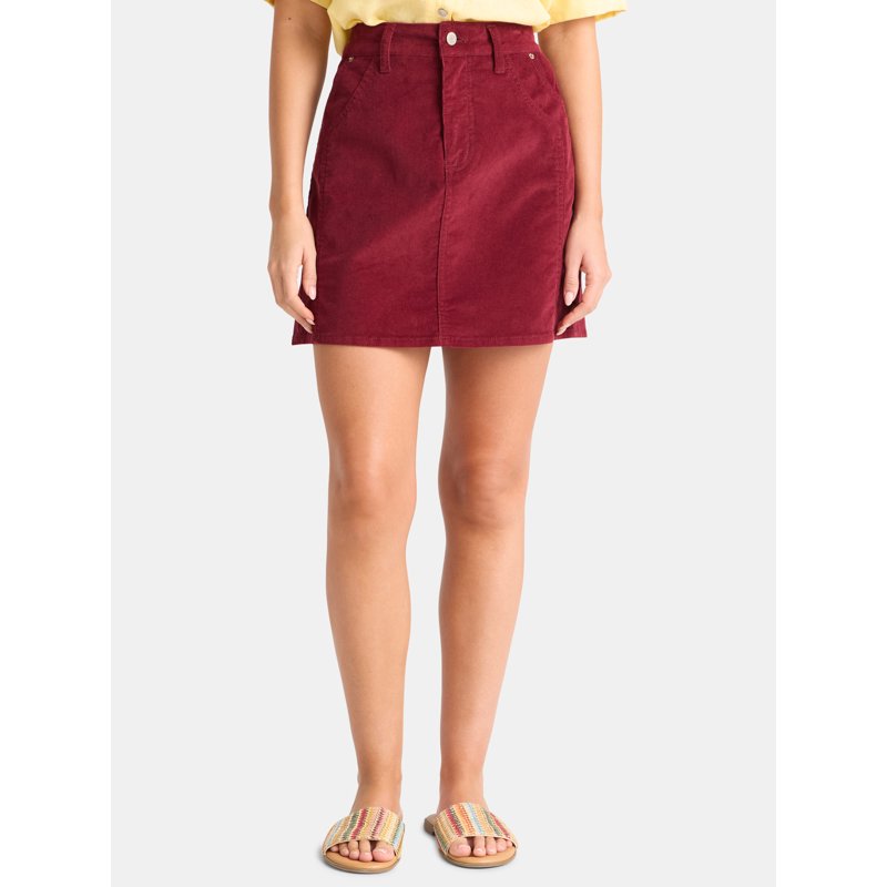 Time and Tru Women's Corduroy Mini Skirt Sizes 0-20
