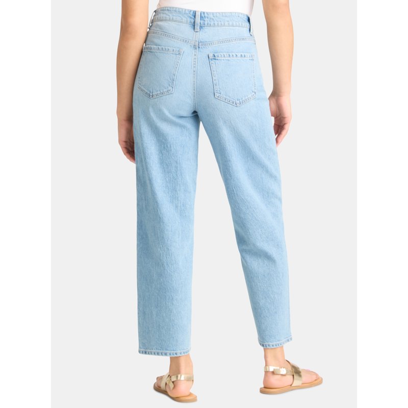 Time And Tru Women's High Rise Barrel Jeans 26.5" Inseam Sizes 0-20